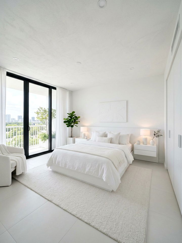 Modern White Bedroom - 30 all white bedroom ideas