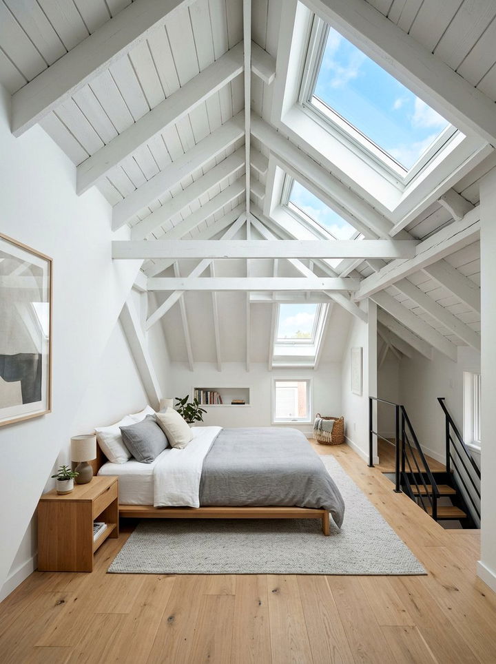 Modern White Loft Bedroom - 30 modern white bedroom ideas