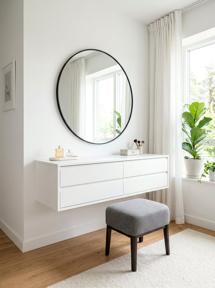 Modern White Vanity - 30 bedroom vanities