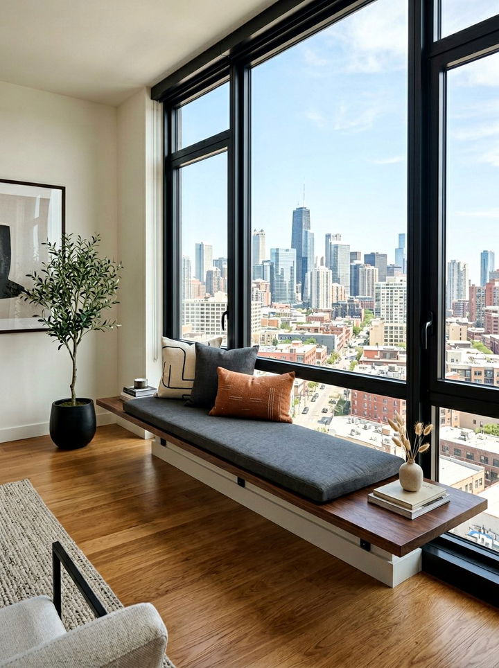 Modern Window Bench - 30 bedroom window seat ideas