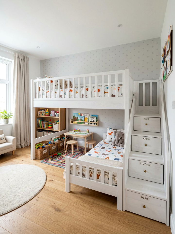Modern bunk bed - 30 toddler bedroom ideas
