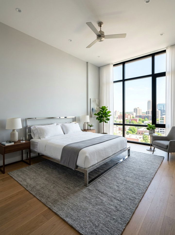 Modern chrome bed frame - 30 chrome accent bedroom ideas