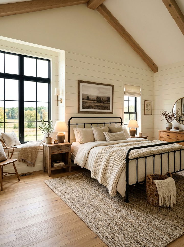 Modern farmhouse cream bedroom - 30 modern cream bedroom ideas