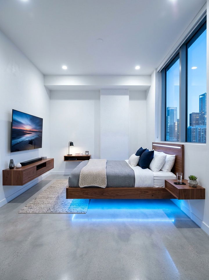 Modern floating furniture - 30 bedroom furniture settings