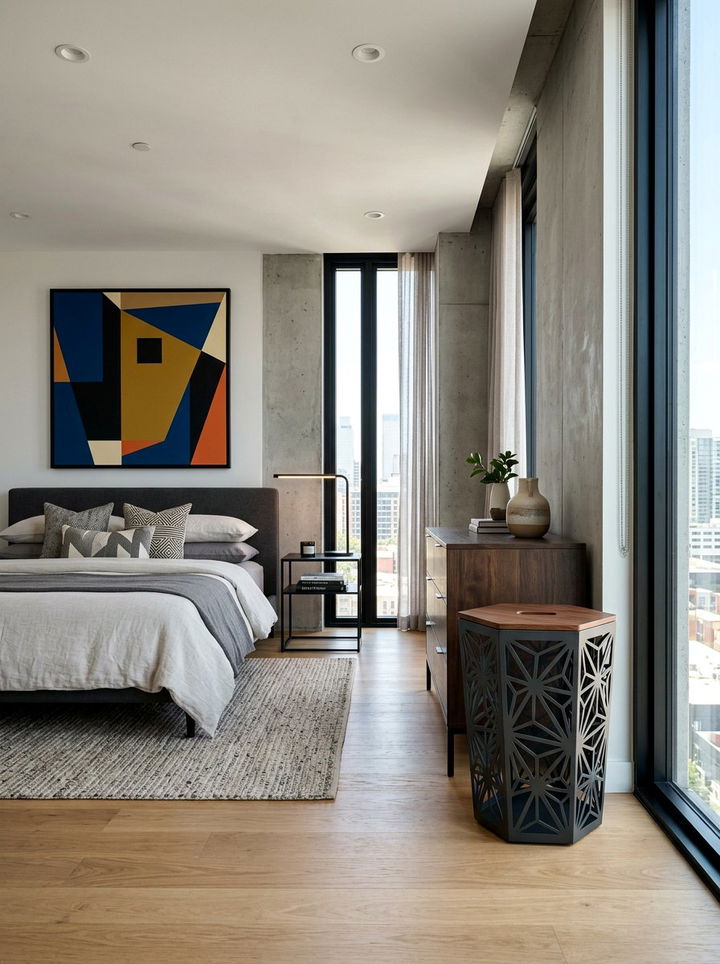 Modern geometric laundry bin - 30 bedroom laundry baskets