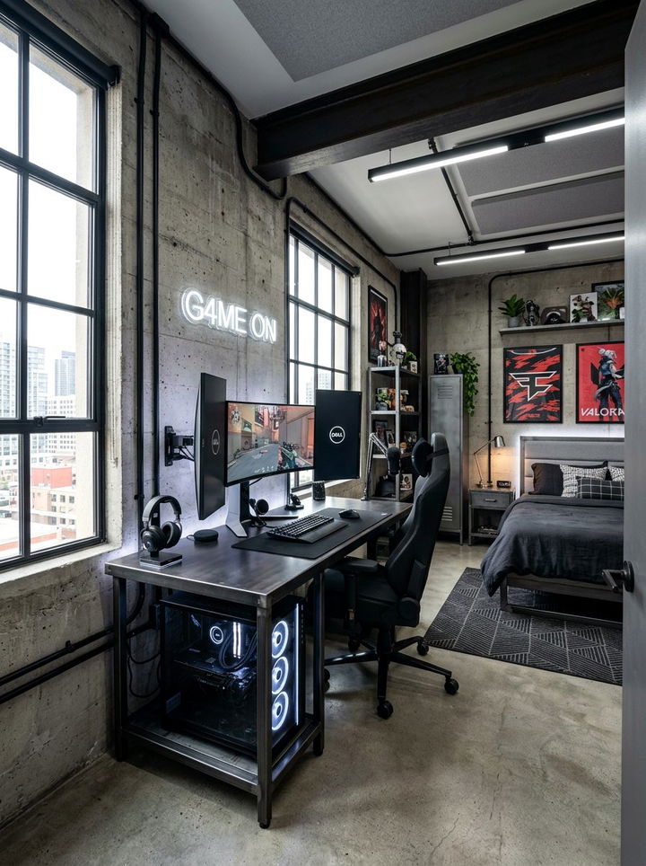 Modern industrial esports bedroom - 30 esports bedroom ideas