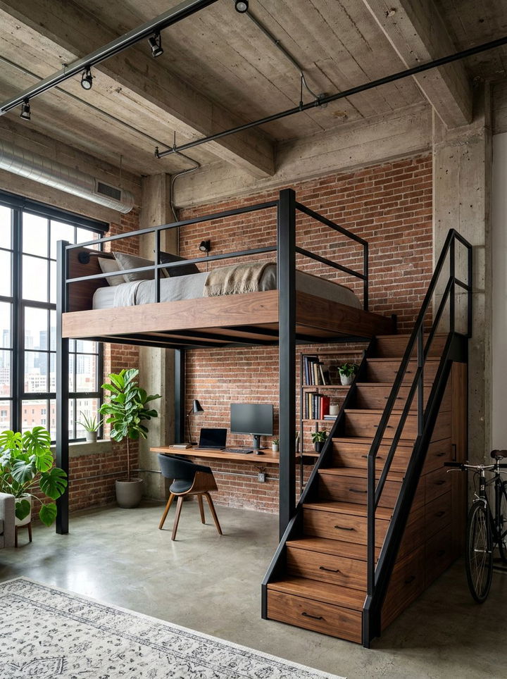 Modern loft bed for adults - 30 bespoke bedroom ideas