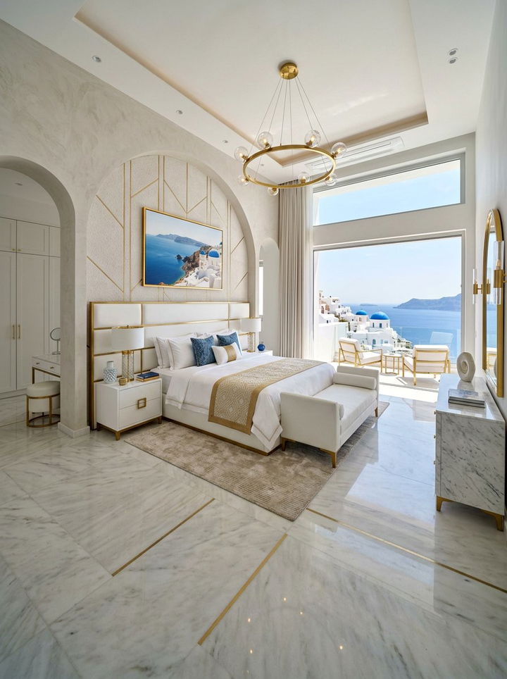 Modern luxury Greek bedroom - 30 Greek bedroom ideas