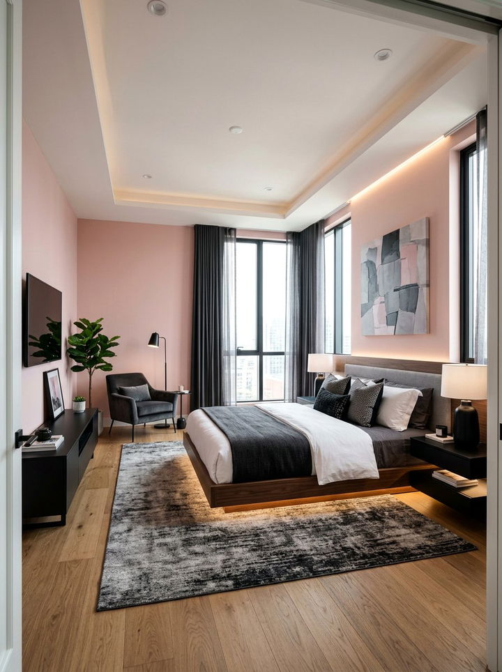 Modern rose pink master bedroom - 30 rose pink bedroom ideas