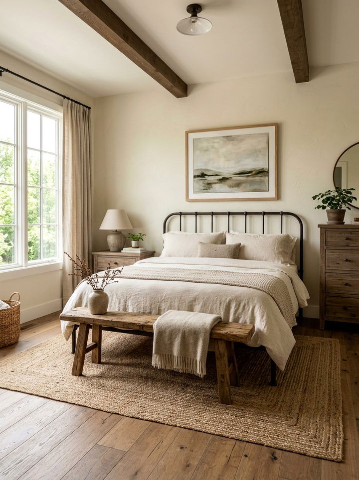 Modern rustic cream bedroom - 30 modern cream bedroom ideas