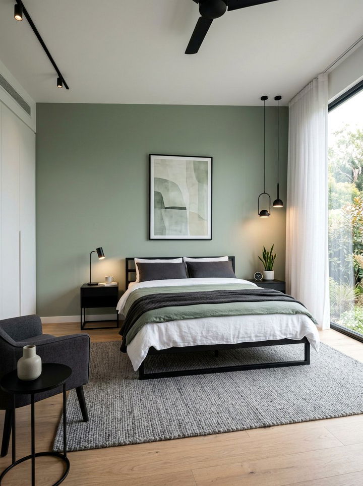 Modern sage green bedroom - 30 sage bedroom ideas