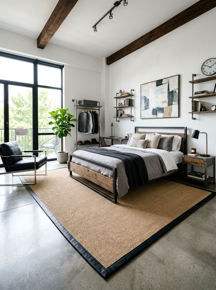 Modern sisal floor covering - 30 sisal bedroom ideas