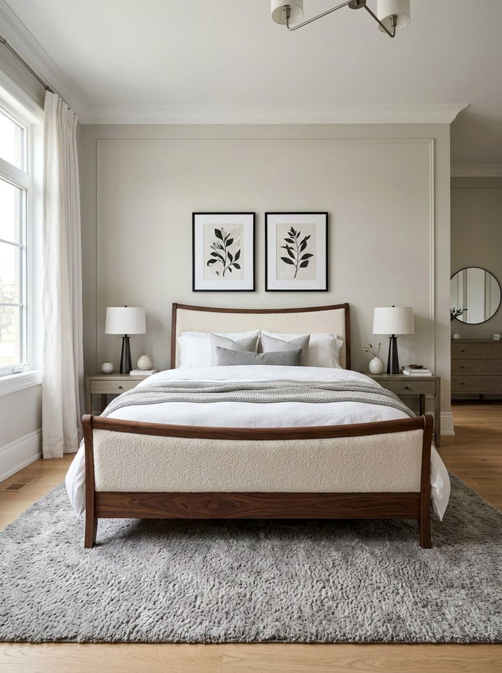 Modern sleigh bed frame - 30 bedroom bed frames