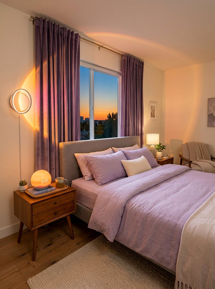 Modern sunset simulation light - 30 bedroom sunrise alarm clocks