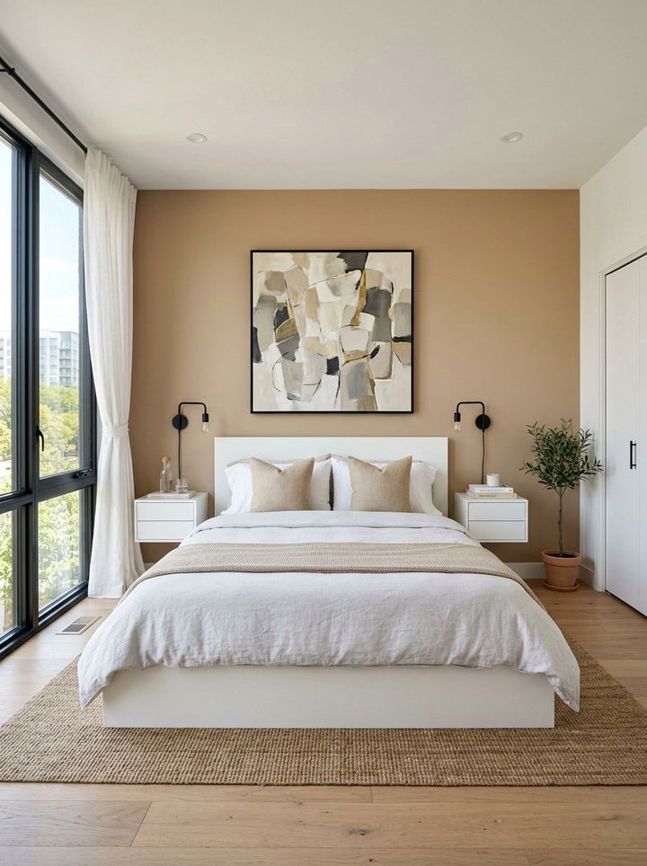 Modern tan and white bedroom - 30 tan and white bedroom ideas