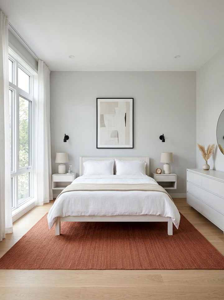 Modern terracotta minimalist bedroom - 30 terracotta bedroom ideas