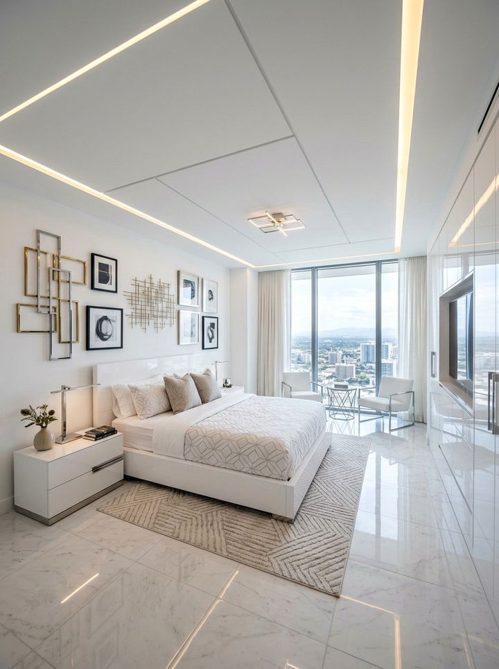 Modern white bedroom - 30 milky white bedroom ideas