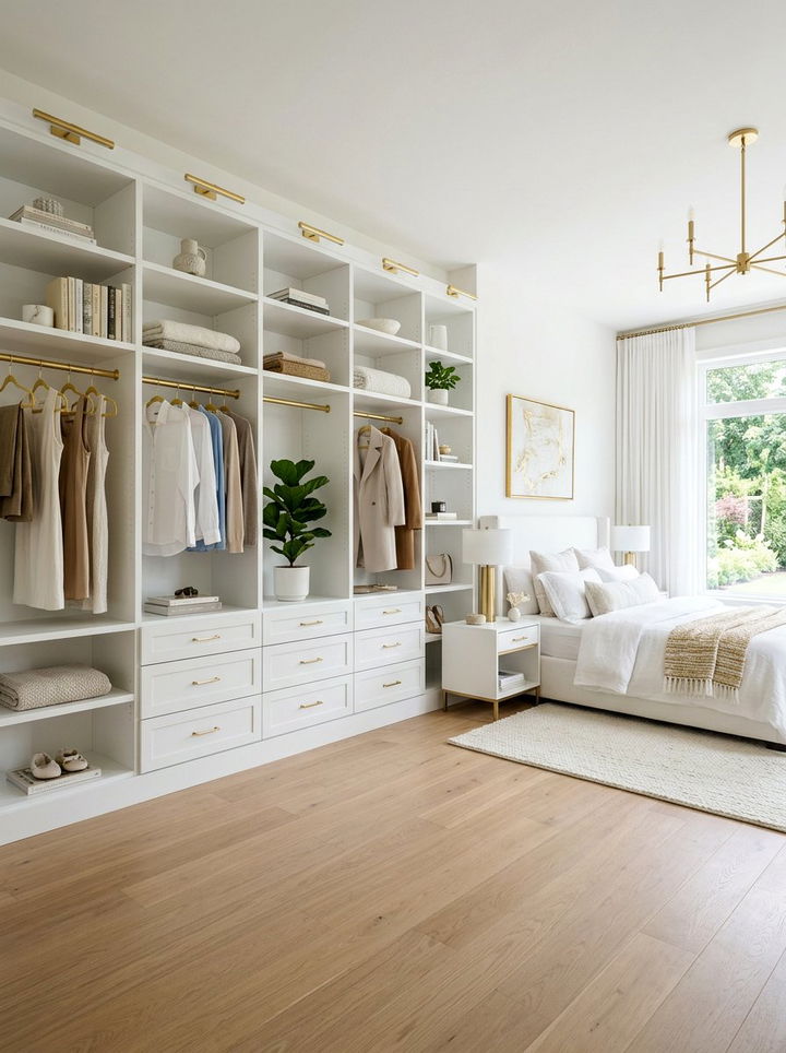 Modular Shelving - 30 bedroom organization hacks