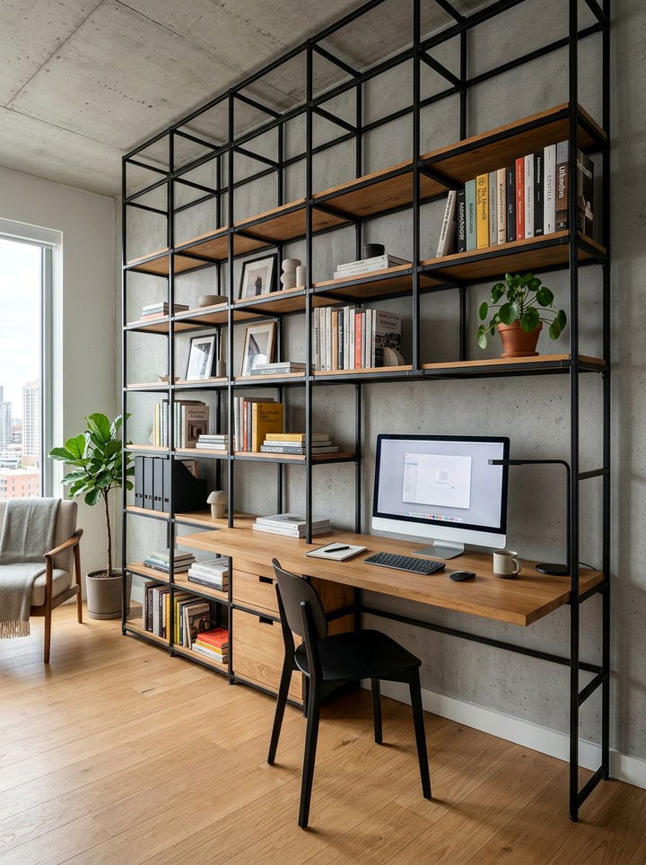 Modular Shelving Unit With Desk - 30 bedroom extendable furniture ideas