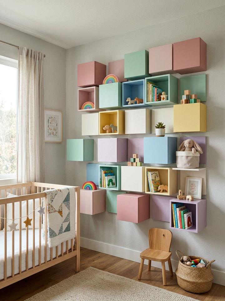 Modular Wall Storage Blocks - 30 bedroom overhead storage ideas