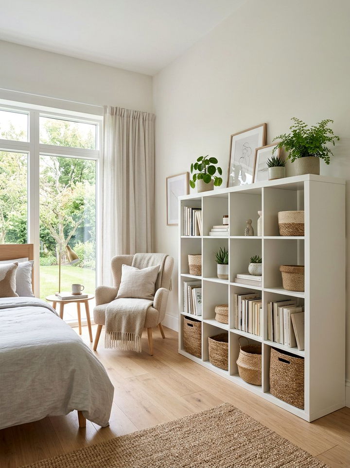 Modular cube shelving - 30 removable bedroom ideas