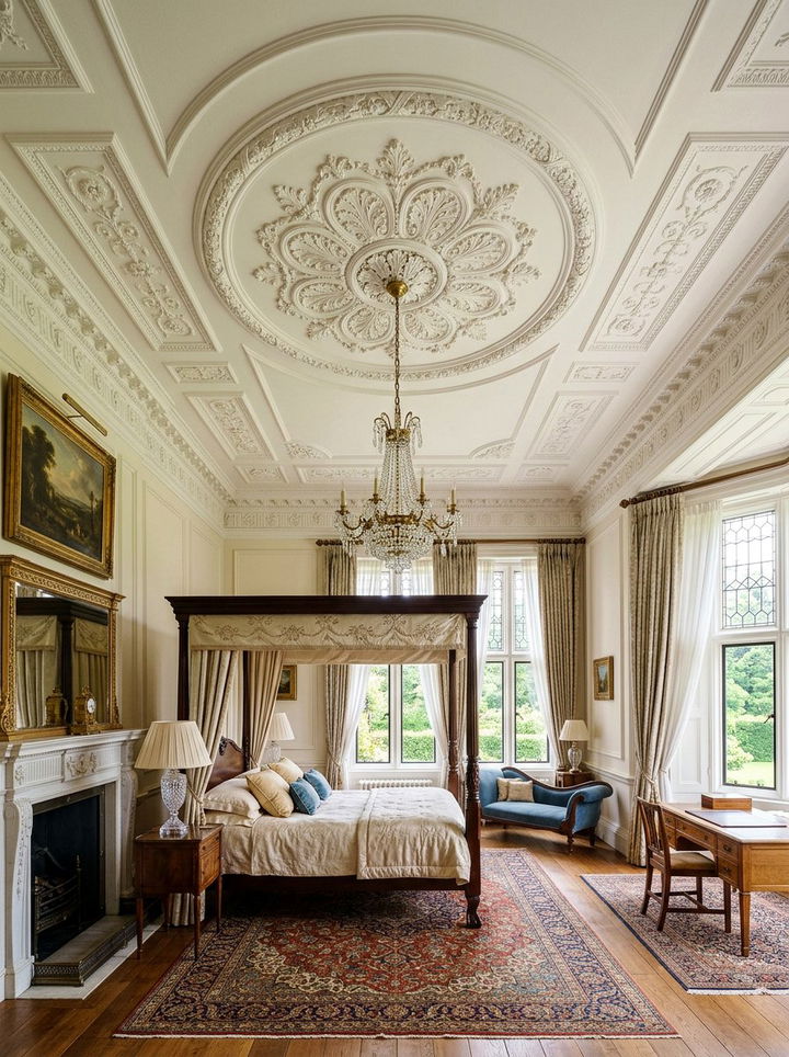 Molded Plaster - 30 bedroom ceiling ideas