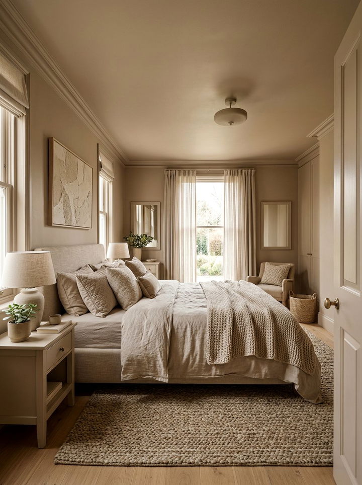 Monochromatic Beige Bedroom - 30 contemporary beige bedroom ideas