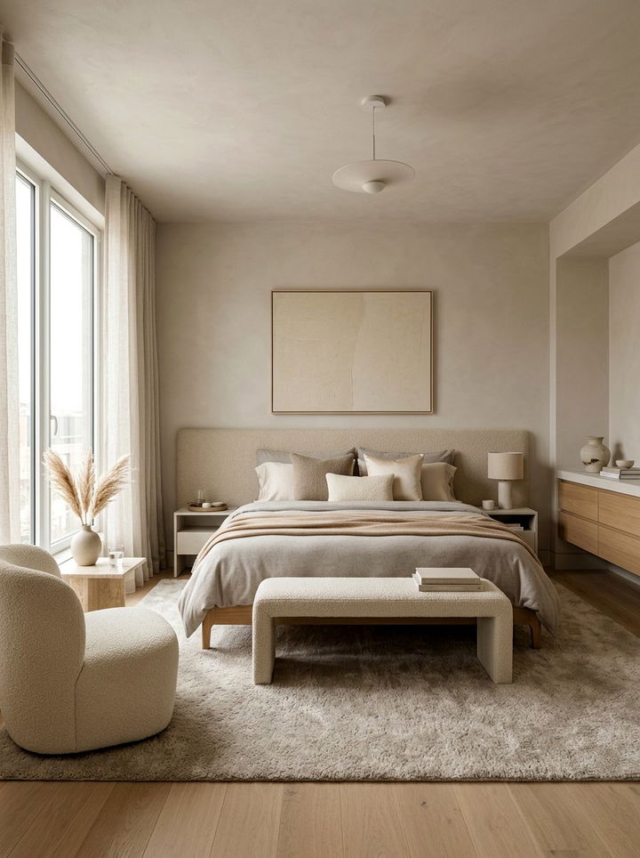 Monochromatic Cashmere Palette - 30 cashmere bedroom ideas