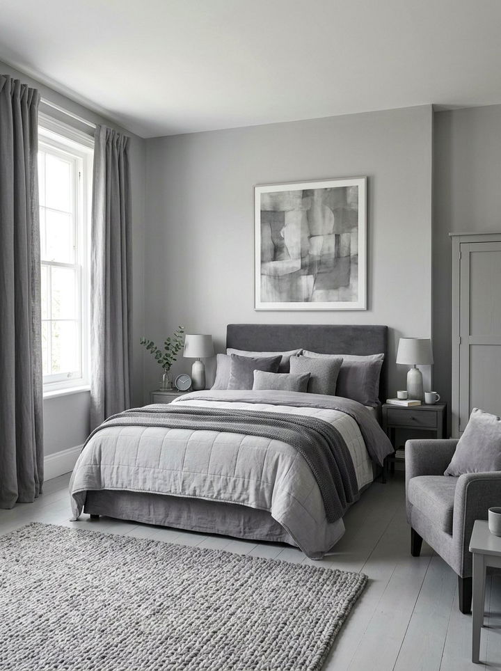 Monochromatic Color Palette - 30 Scandinavian minimalist bedroom ideas