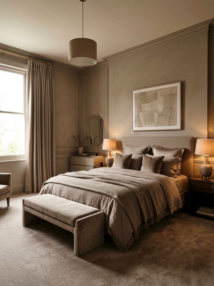 Monochromatic Neutral Bedroom - 30 neutral tone bedroom ideas