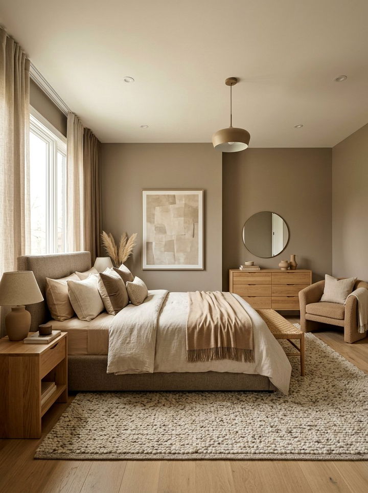 Monochromatic Tan Bedroom - 30 tan bedroom ideas