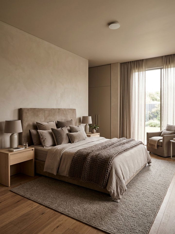 Monochromatic Taupe Bedroom - 30 taupe bedroom color schemes