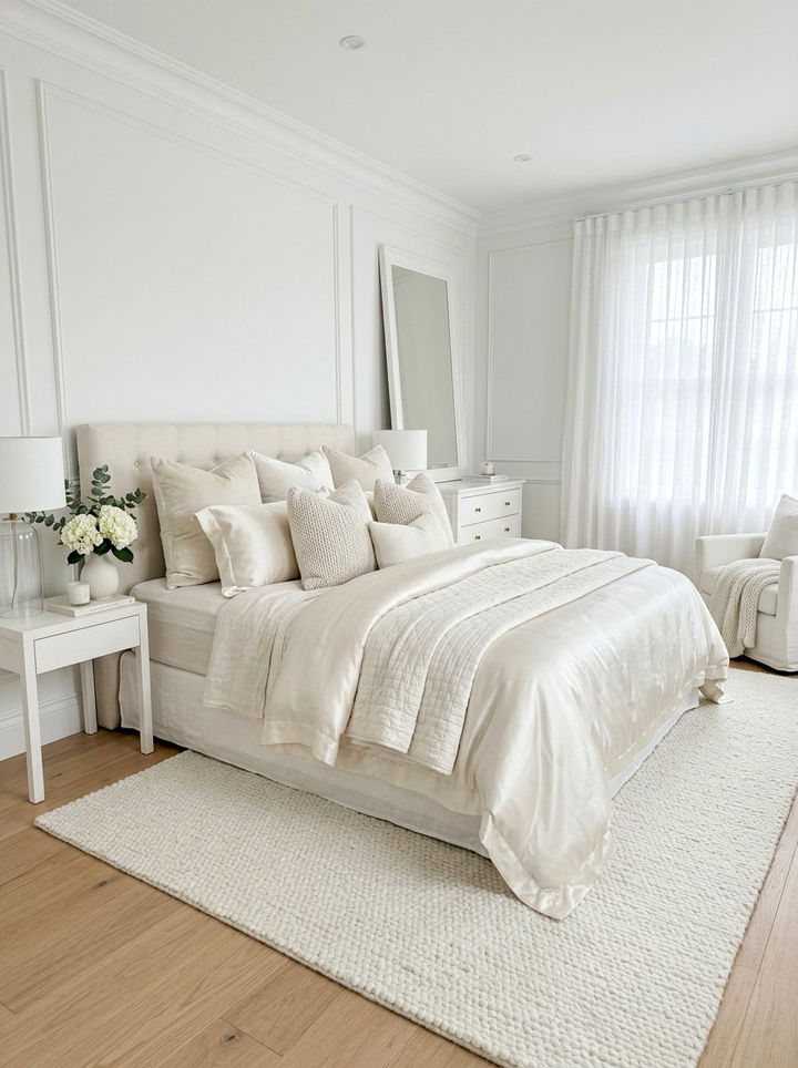 Monochromatic White Bedroom - 30 cool white bedroom ideas