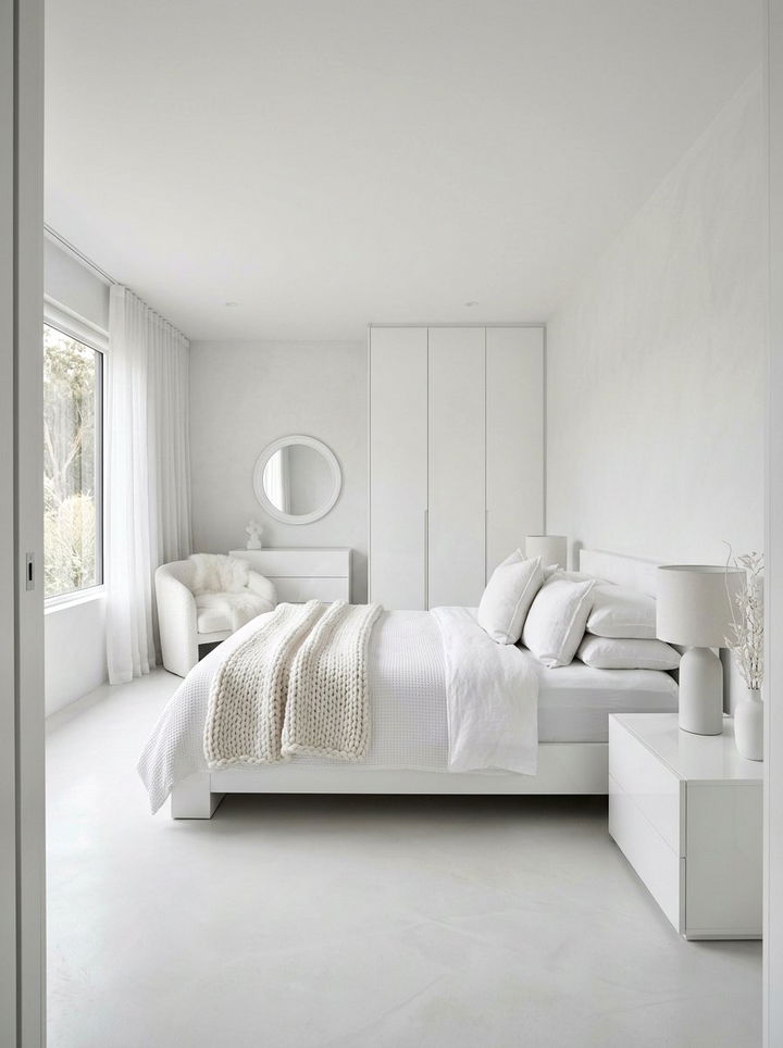 Monochromatic White Bedroom - 30 contemporary white bedroom ideas