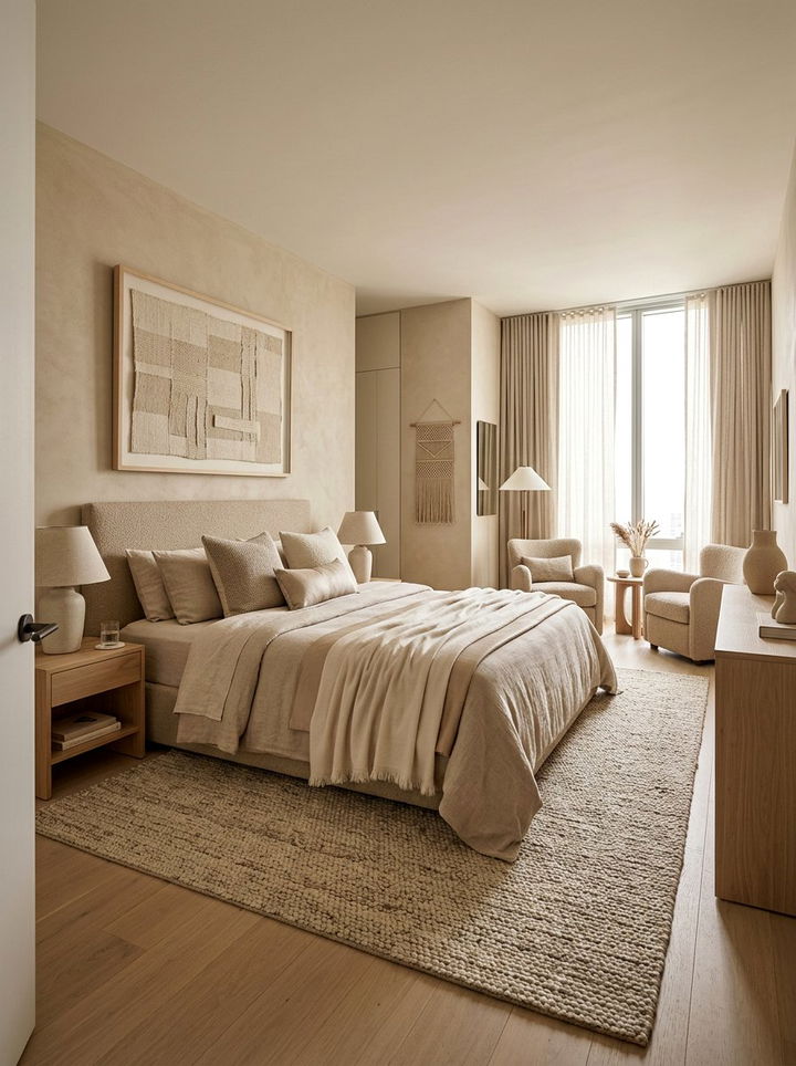 Monochromatic beige bedroom - 30 modern beige bedroom ideas