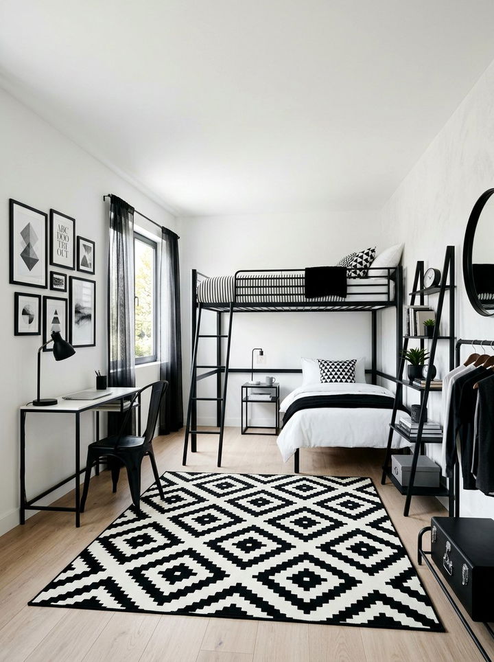 Monochrome Boys Bedroom - 30 boys bedroom ideas