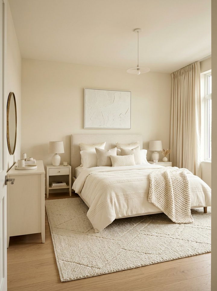 Monochrome Cream Bedroom - 30 cream bedroom ideas