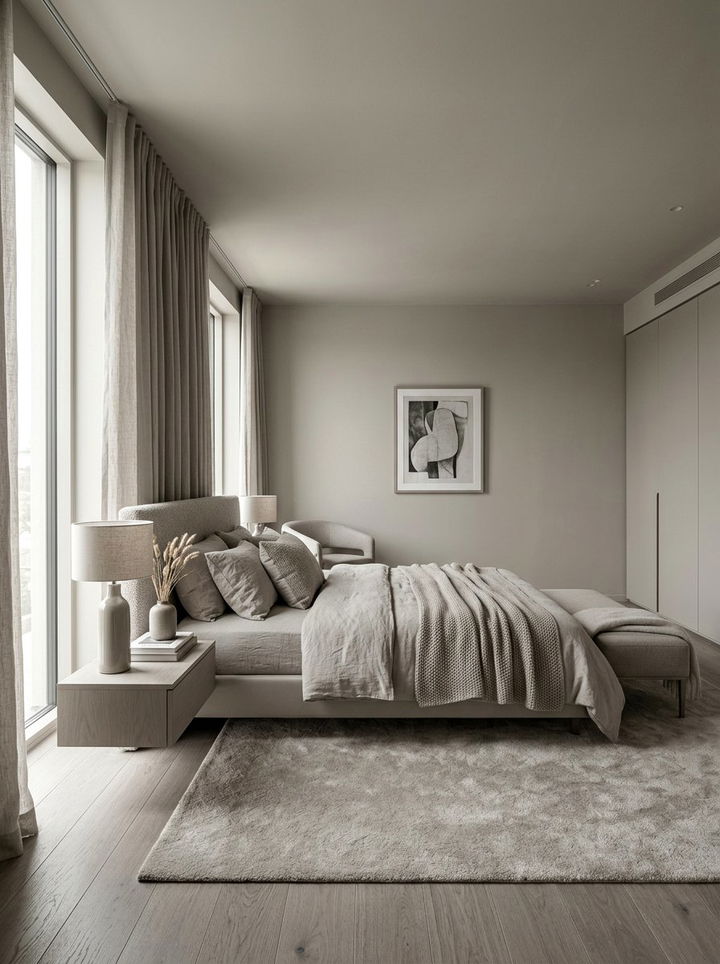Monochrome Greige Bedroom Palette - 30 greige bedroom ideas