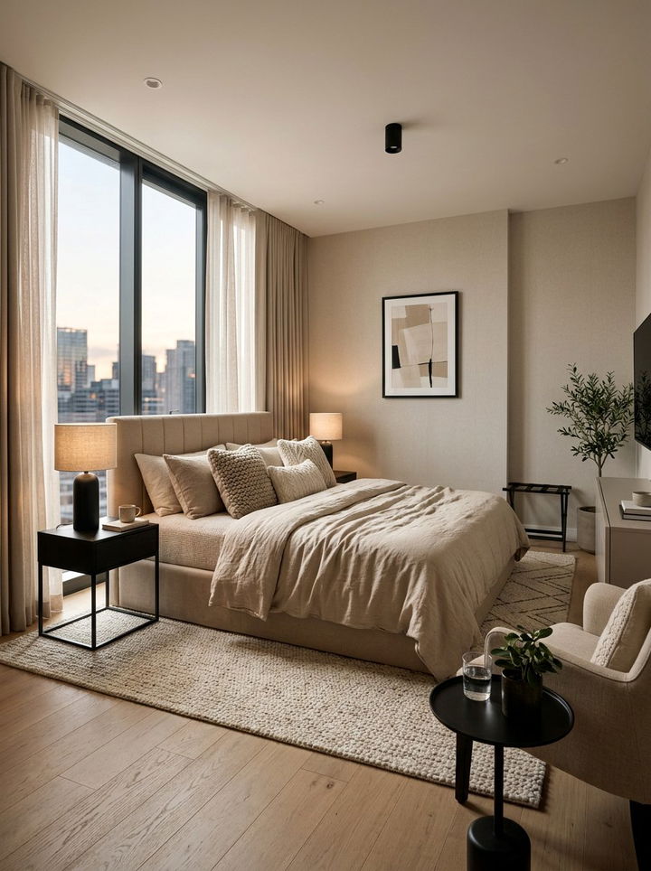 Monochrome Hotel Room - 30 hotel bedroom ideas