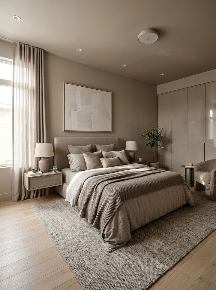 Monochrome Neutral Bedroom - 30 neutral bedroom ideas