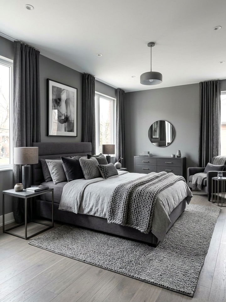 Monochrome Style Bedroom - 30 masculine bedroom ideas