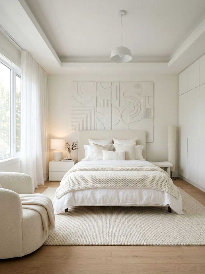 Monochrome White Bedroom - 30 white bedroom decor ideas