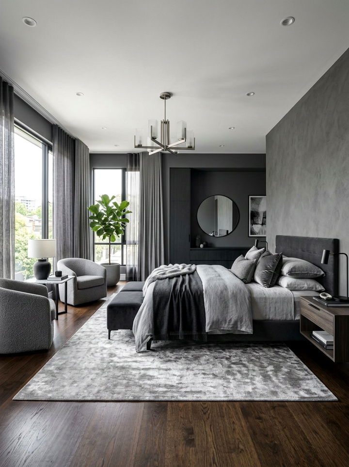 Monochrome luxury master bedroom - 30 high end bedroom ideas