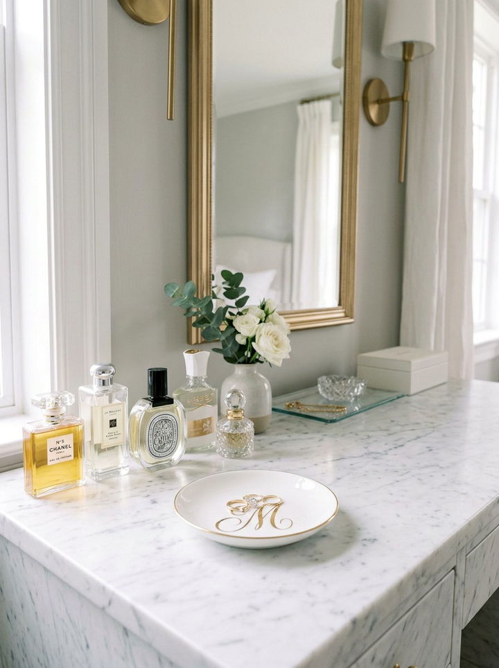 Monogrammed Ring Dish - 30 bedroom trinket dishes