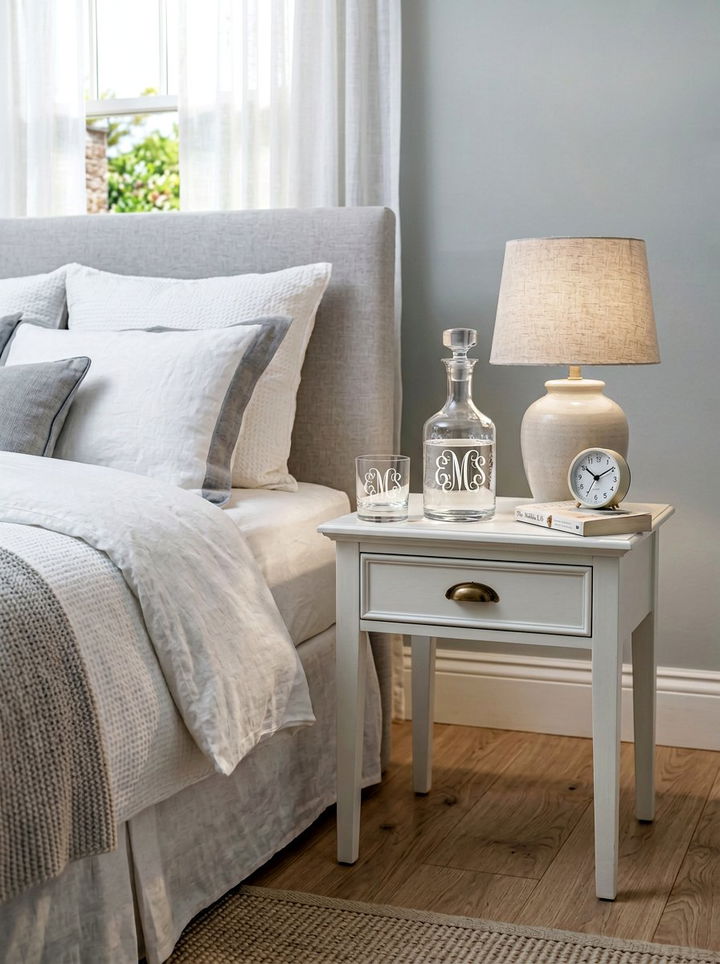 Monogrammed bedside carafe - 30 bedroom monogrammed items