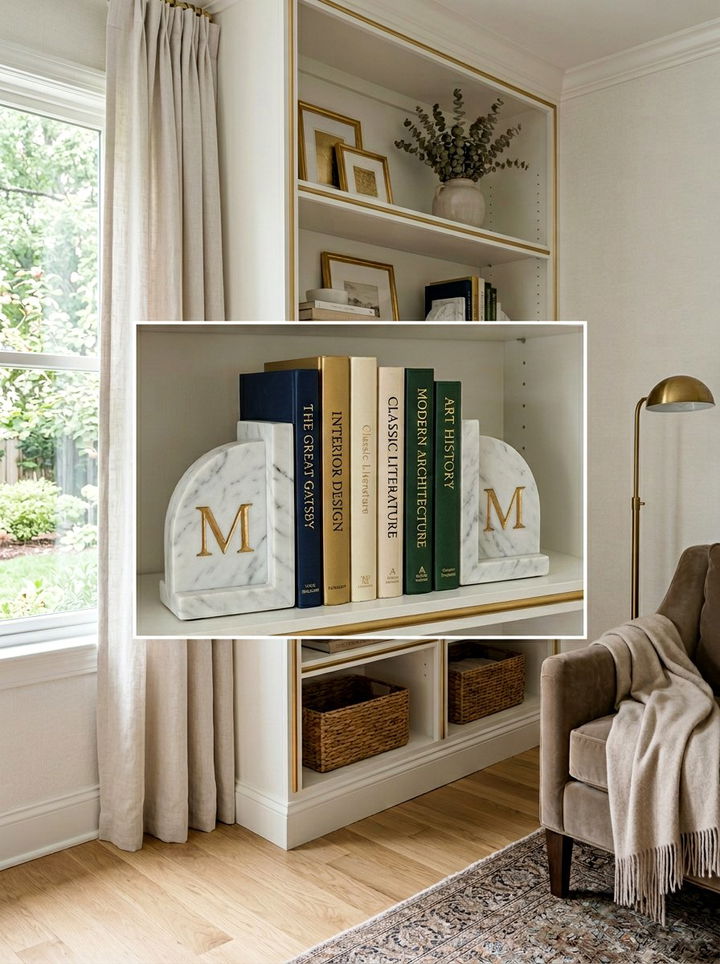 Monogrammed bookends - 30 bedroom monogrammed items