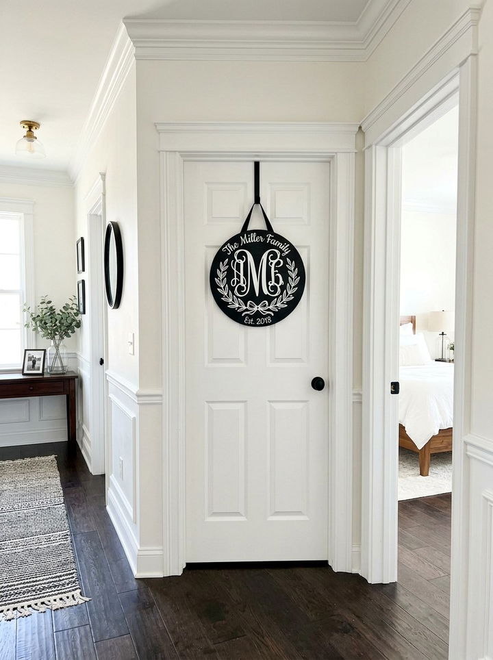 Monogrammed door hanger - 30 bedroom monogrammed items