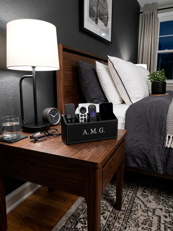 Monogrammed remote holder - 30 bedroom monogrammed items