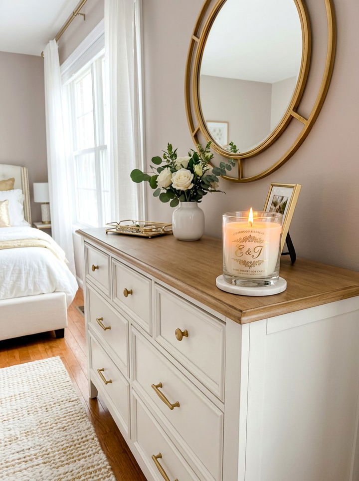 Monogrammed scented candle - 30 bedroom monogrammed items