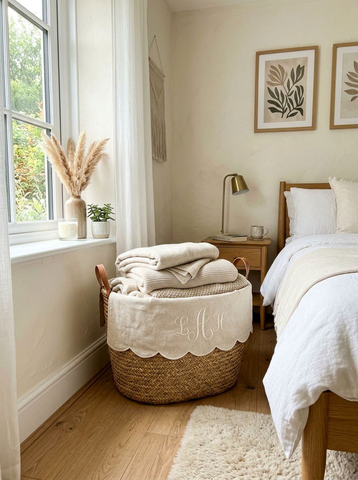 Monogrammed storage basket - 30 bedroom monogrammed items